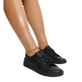 News Sneakers Luz in ecopelle nera nero