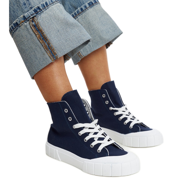 Sneaker alte Vinka di colore blu navy