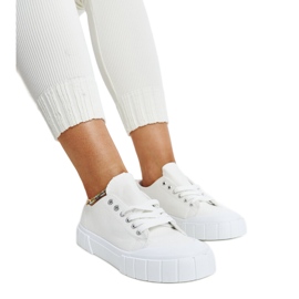 Sneakers in tessuto bianco di Eduard