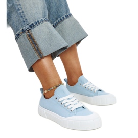 Sneakers in tessuto blu di Eduard
