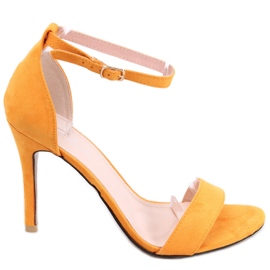 Sheila Sandali gialli con tacco alto giallo