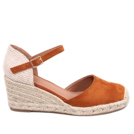 Espadrillas con zeppa Platten Camel marrone