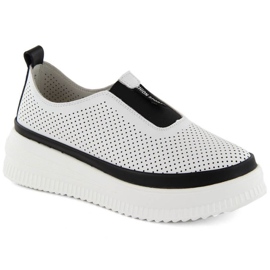 Scarpe Artiker W HBH67 in pelle, bianche bianca