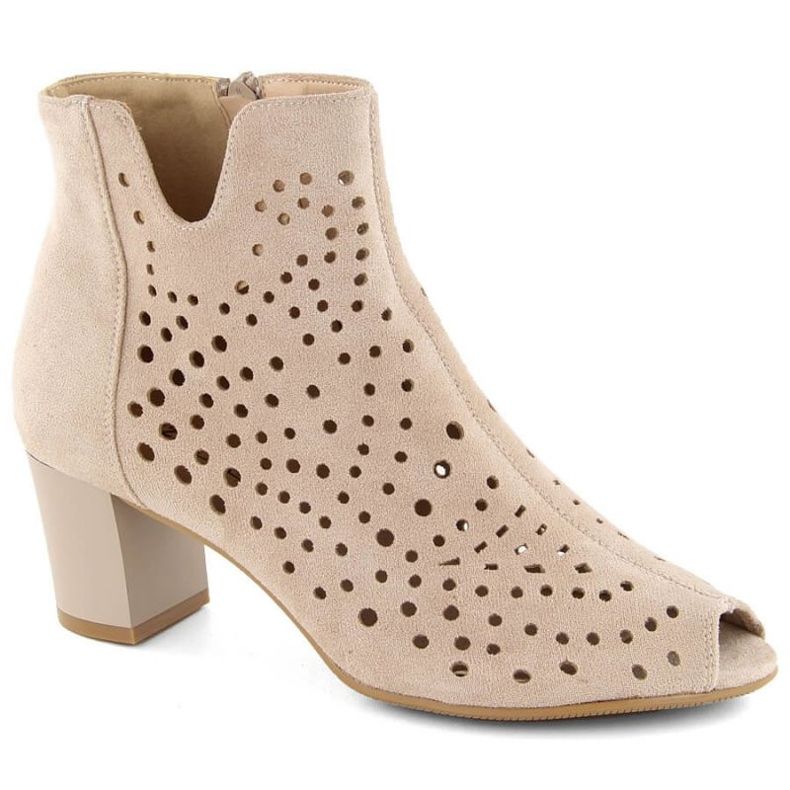 Jezzi W JEZ429A stivaletti in pelle scamosciata, beige