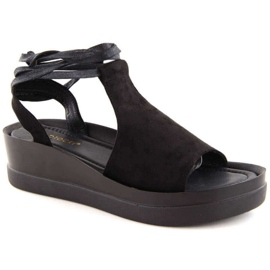 Sandali stringati Potocki W WOL237A, neri nero