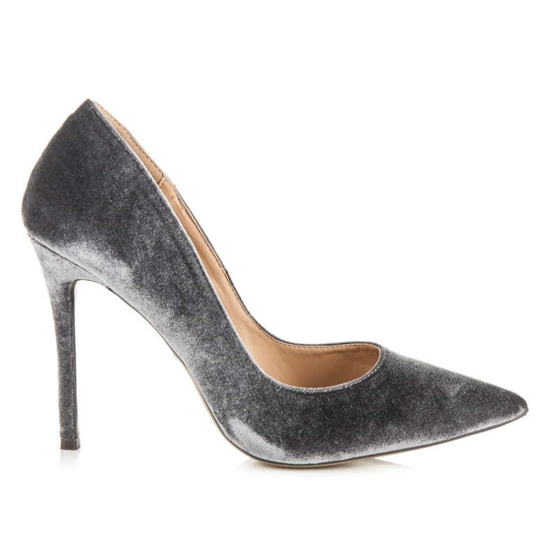 Vices Décolleté in velluto alla moda grigio