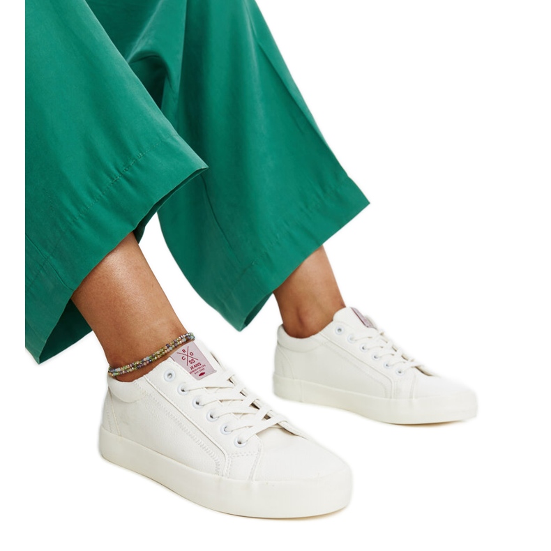 Sneakers Cross Jeans da donna in ecopelle bianca