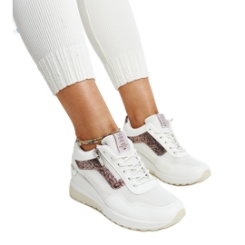 Sneakers con zeppa da donna bianche di Cross Jeans bianca
