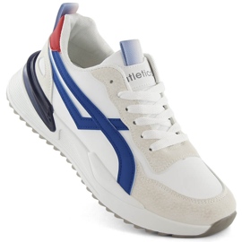 Scarpe sportive stringate da uomo bianche Atletico 23721 bianco