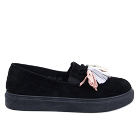 Mocassini con nappe Krauss colore nero