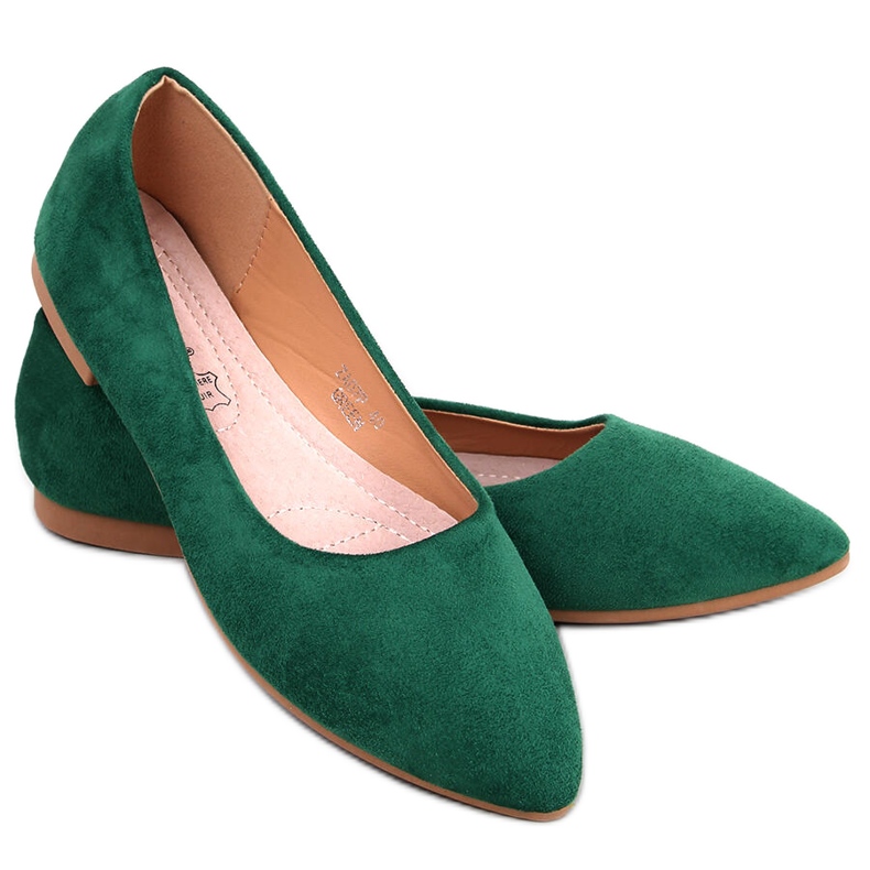 Keys Ballerine con soletta in pelle verde