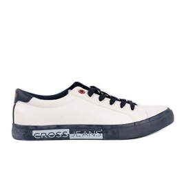 Sneakers Cross Jeans da uomo di colore bianco e blu navy
