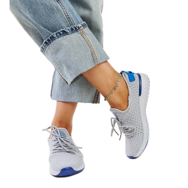 Sneakers Cross Jeans da donna in tessuto grigio