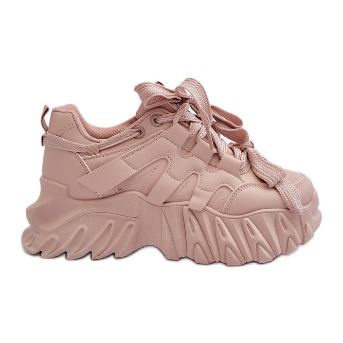 Sneakers da Donna con Suola Grossa, Rosa Ellerai