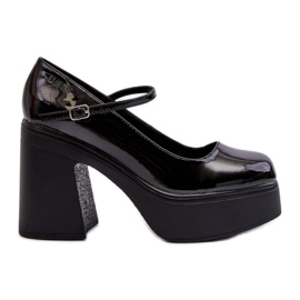 Scarpe da donna in vernice con plateau e tacco alto Big Star NN274004 nere nero