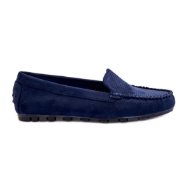 Mocassini da donna in pelle scamosciata Blu Navy Ranica