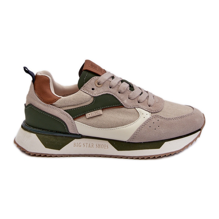 Scarpe da ginnastica da uomo Memory Foam System Big Star NN174349 Beige
