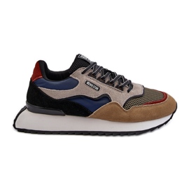 Sneakers da Uomo Big Star NN174320 Memory Foam System Beige-Blu