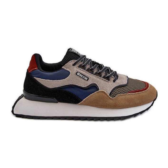 Sneakers da Uomo Big Star NN174320 Memory Foam System Beige-Blu