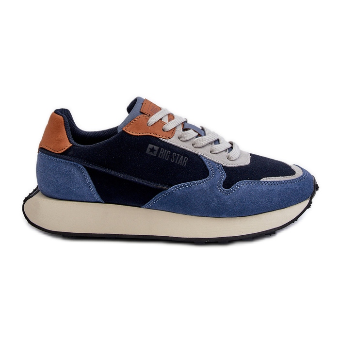 Scarpe da ginnastica da uomo Memory Foam System Big Star NN174356 Blu Navy