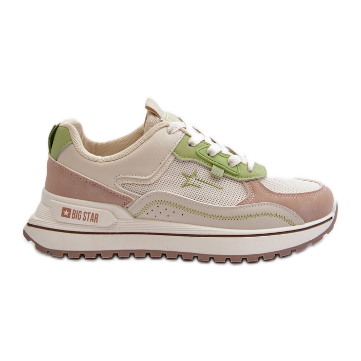 Sneakers da Donna Big Star NN274A091 Beige e Verde
