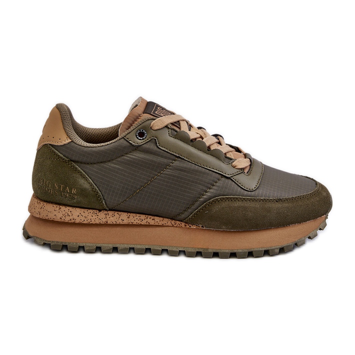 Scarpe da ginnastica da uomo Memory Foam System Big Star NN174325 Cachi verde