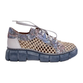 Scarpe in pelle da donna Maciejka 05850-06 Blu