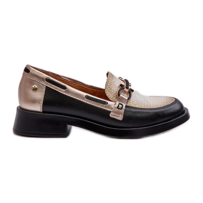Mocassini in pelle Scarpe da donna Maciejka 06493-01 Nero