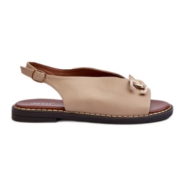 Sandali Con Tacco Piatto Da Donna Con Decorazione, Loraeleh Beige
