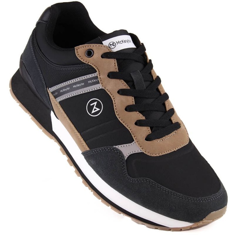 Scarpe sportive McKeylor JAN289A in pelle, nere nero