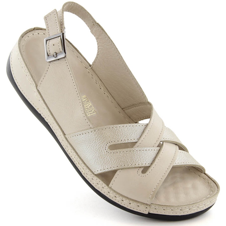 Sandali in pelle beige da donna T.Sokolski L24-159