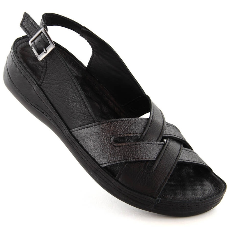 Sandali in pelle nera da donna T.Sokolski L24-159 nero