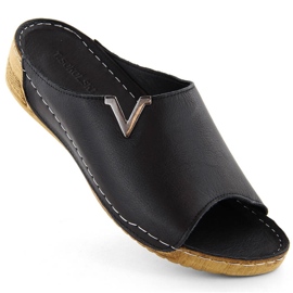 Infradito da donna in pelle nera T.Sokolski L211 nero
