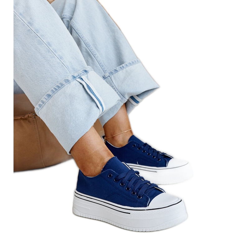 Sneakers Bahira blu navy con suola spessa