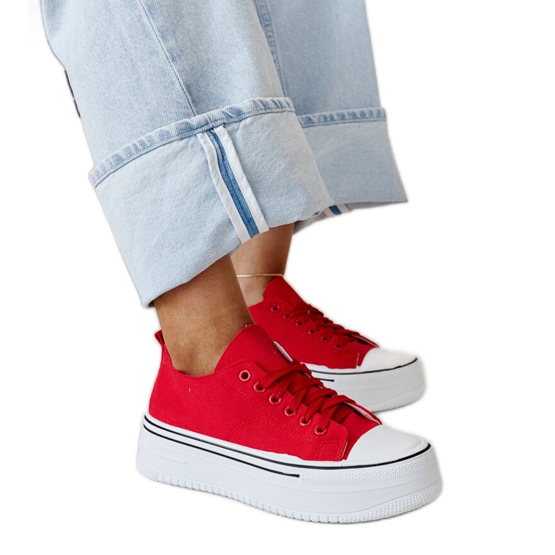 Sneakers rosse Bahira con suola spessa rosso
