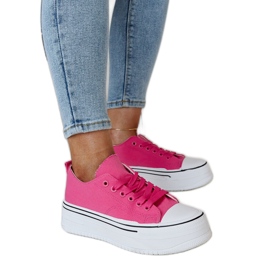 Sneakers Bahira rosa scuro con suola spessa
