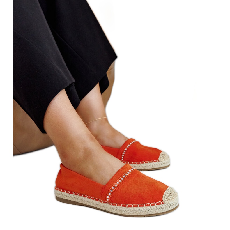 Espadrillas arancioni con strass Abia arancia