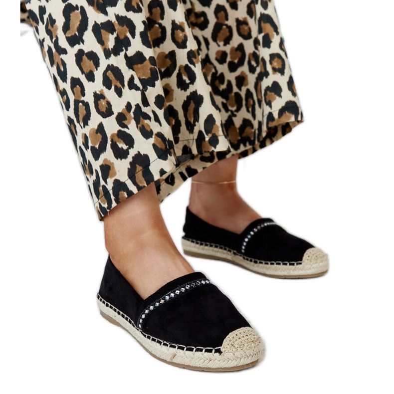 Espadrillas nere con strass Abia nero
