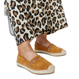 Espadrillas marroni con strass Abia marrone