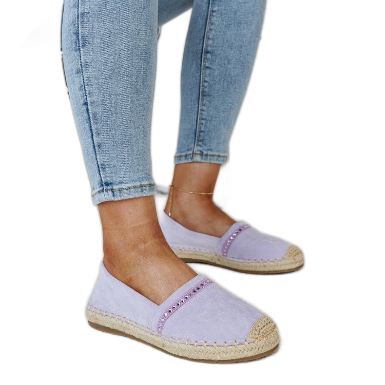 Espadrillas viola con strass Abia