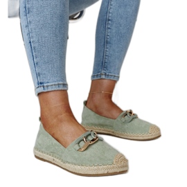 Espadrillas verdi con catena di Radwan verde