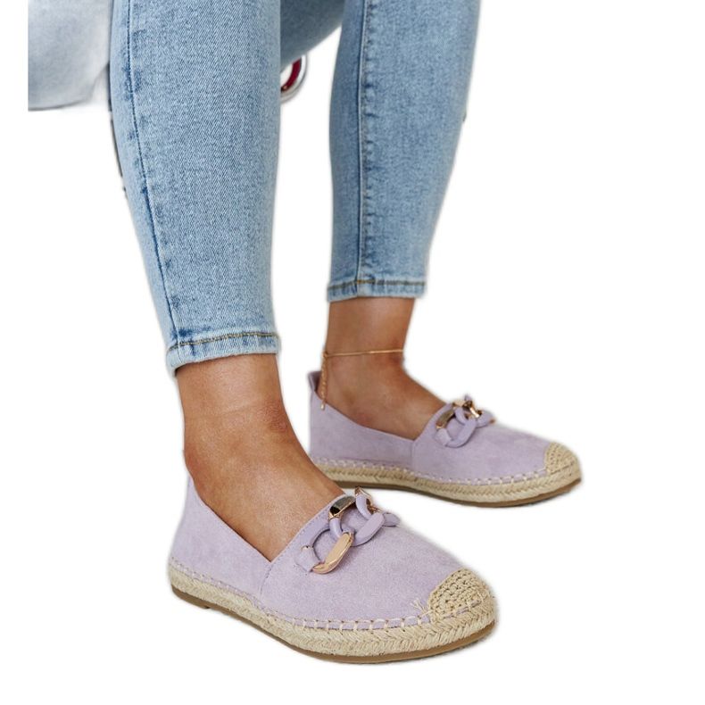 Espadrillas viola con catena di Radwana