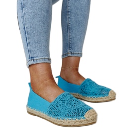 Espadrillas blu con ricamo Kalba