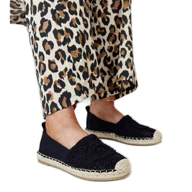 Espadrillas nere con ricamo Kalba nero