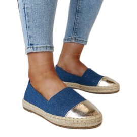 Espadrillas Surana lucide blu e oro