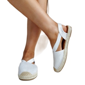 Espadrillas bianche con tacco aperto Tharna bianco