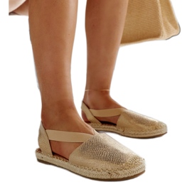 Espadrillas beige con tacco aperto Tharna