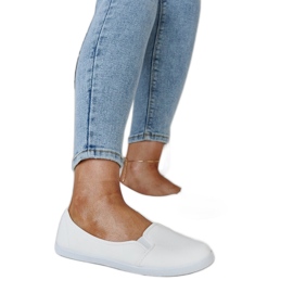Sneakers slip-on bianche in eco pelle Wordana bianca