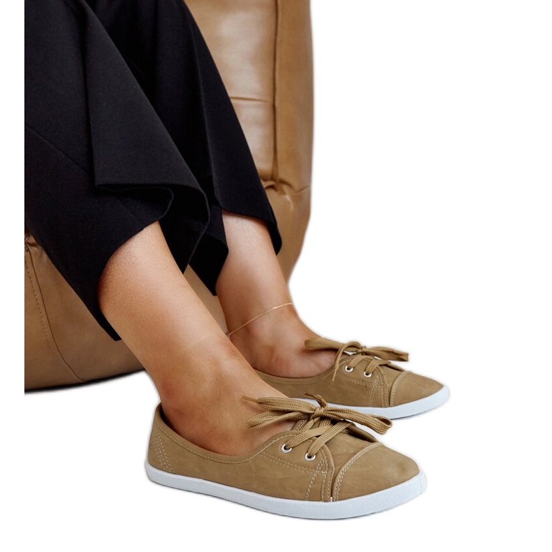 Sneakers slip-on marroni in eco pelle Knudsen marrone