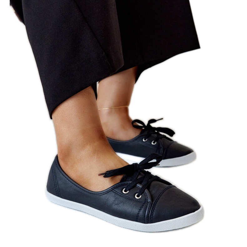 Sneakers slip-on blu navy in eco pelle Knudsen